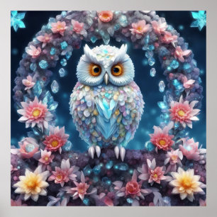 Poster Conserver Crystal Owl Conception ou conception de 
