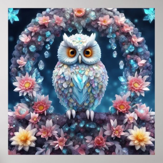 Poster Conserver Crystal Owl Conception ou conception de  (Devant)