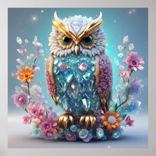 Poster Conserver Crystal Owl Conception ou conception de  (Devant)