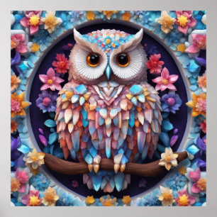 Poster Conserver Crystal Owl Conception ou conception de