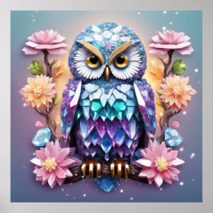 Poster Conserver Crystal Owl Conception ou conception de 