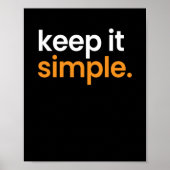 Poster Conserver est un minimalisme simple (Devant)