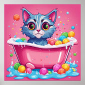 Poster Conserver la conception ou la conception de chat v (Devant)