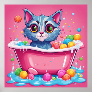 Poster Conserver la conception ou la conception de chat v