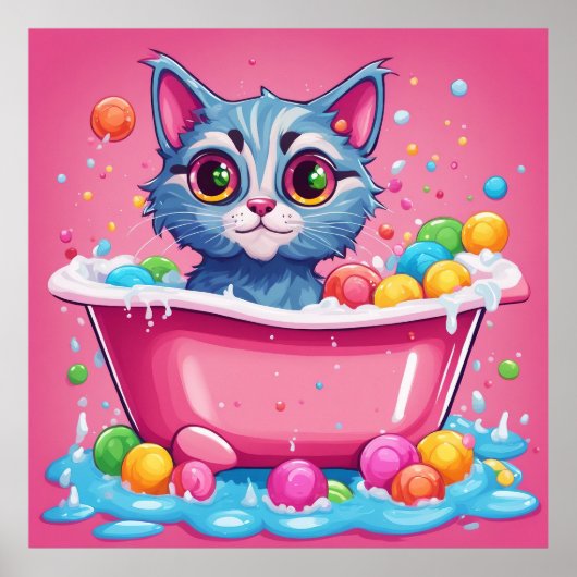 Poster Conserver la conception ou la conception de chat v (Devant)