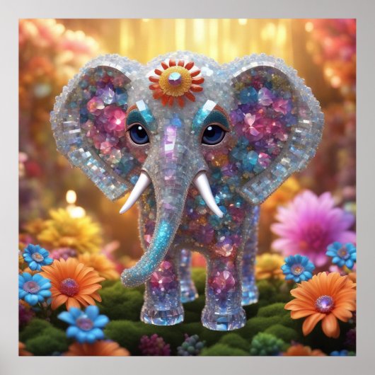 Poster Conserver la conception ou la conception d'Elephan (Devant)