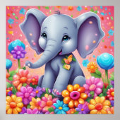 Poster Conserver la conception ou la conception d'Elephan (Devant)