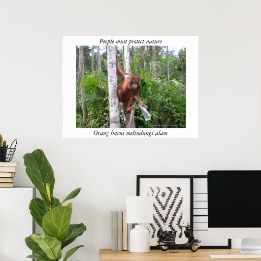 Poster Conserver la faune de la nature (Bureau à domicile)