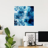 Poster Conserver la nage Ocean Motivation (Bureau à domicile)