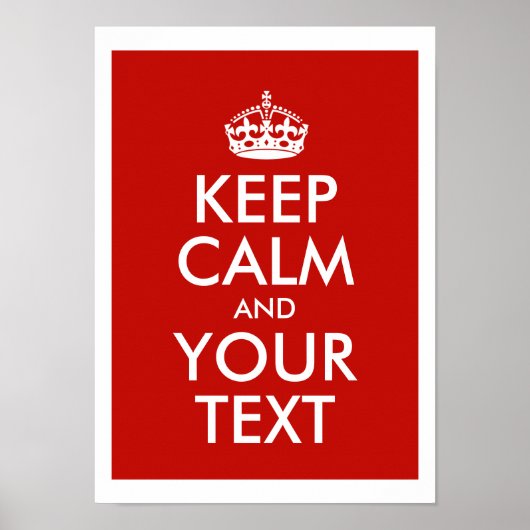 Poster Conserver Le Calme Et Ajouter Votre Propre Texte P (Devant)