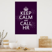 Poster Conserver le calme et appeler HR (n'importe quelle (Cuisine)