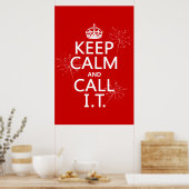 Poster Conserver le calme et appeler l'informatique (n'im (Cuisine)