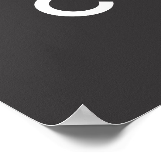 Poster Conserver le calme et dire fromage - Noir (Coin)