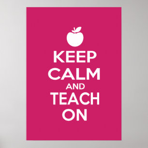 Poster Conserver le calme et enseigner