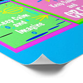 Poster Conserver le calme et enseigner l'art (Coin)