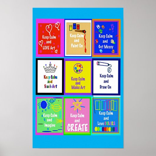 Poster Conserver le calme et enseigner l'art (Devant)