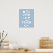 Poster Conserver le calme et enseigner sur l'impression o (Cuisine)