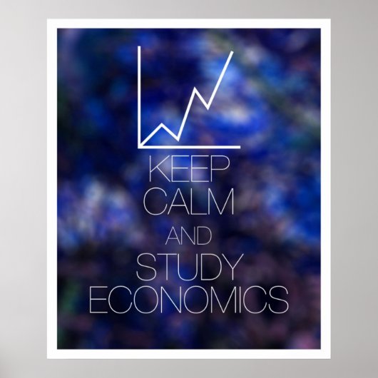 Poster Conserver le calme et étudier l'économie (Devant)