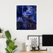 Poster Conserver le calme et étudier l'économie (Bureau à domicile)