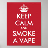 Poster CONSERVER LE CALME et FUMER UN VAPE - Changer d'ar (Devant)
