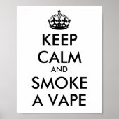Poster CONSERVER LE CALME et FUMER UN VAPE - Changer d'ar (Devant)