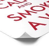 Poster CONSERVER LE CALME et FUMER UN VAPE - Changer d'ar (Coin)