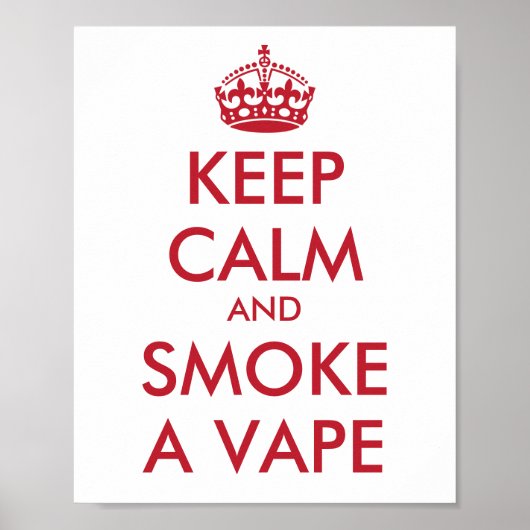 Poster CONSERVER LE CALME et FUMER UN VAPE - Changer d'ar (Devant)