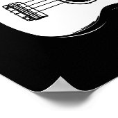 Poster Conserver le calme et jouer Ukulele pour mélomane (Coin)