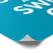 Poster Conserver le calme et la baignade sur papier (Coin)