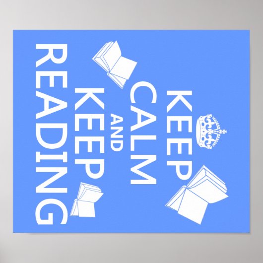 Poster Conserver le calme et la lecture (Devant)