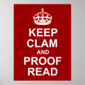 Poster Conserver le calme et la lecture (Devant)