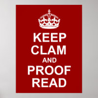 Poster Conserver le calme et la lecture
