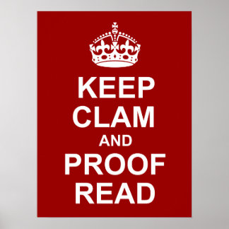 Poster Conserver le calme et la lecture