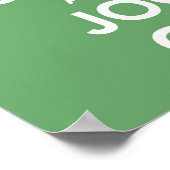 Poster Conserver le calme et le jogging à l'impression (Coin)