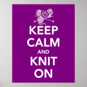 Poster Conserver le calme et le knit sur l'affiche (Devant)