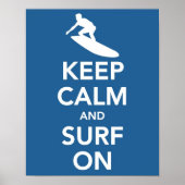 Poster Conserver le calme et le Surf à l'impression (Devant)