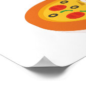 Poster Conserver le calme et manger de la pizza (Coin)