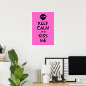 Poster Conserver le calme et m'embrasser Imprimer (Bureau à domicile)