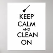 Poster Conserver le calme et nettoyer sur mesure (Devant)