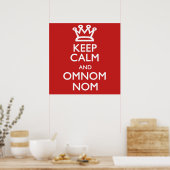 Poster Conserver le calme et Omnomnom (Cuisine)