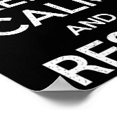 Poster Conserver Le Calme Et Résister Tee - shirts - Uni  (Coin)