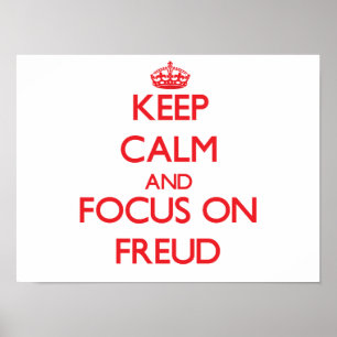 Poster Conserver le calme et se concentrer sur Freud