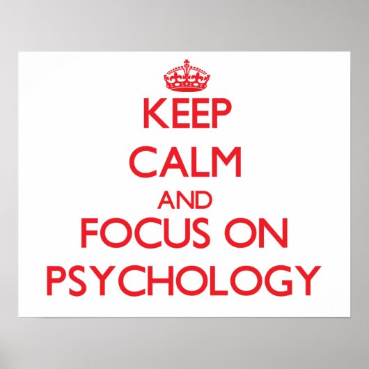 Poster Conserver le calme et se concentrer sur la psychol (Devant)