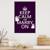 Poster Conserver le calme et se marier - toutes les coule (Cuisine)