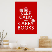 Poster Conserver le calme et transporter des livres (dans (Cuisine)