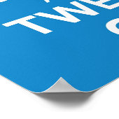 Poster Conserver le calme et Tweeter sur papier (Coin)