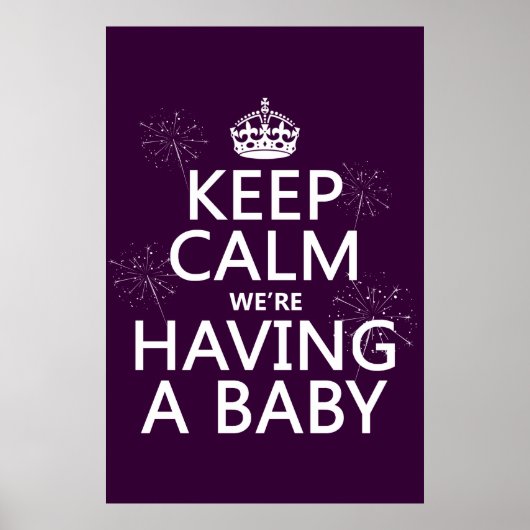 Poster Conserver le calme Nous avons un bébé (dans n'impo (Devant)