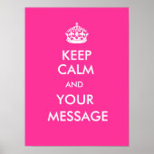 Poster Conserver le calme PersonnaliserABLES (Devant)