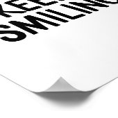 Poster Conserver le sourire Citation du bonheur inspiré (Coin)