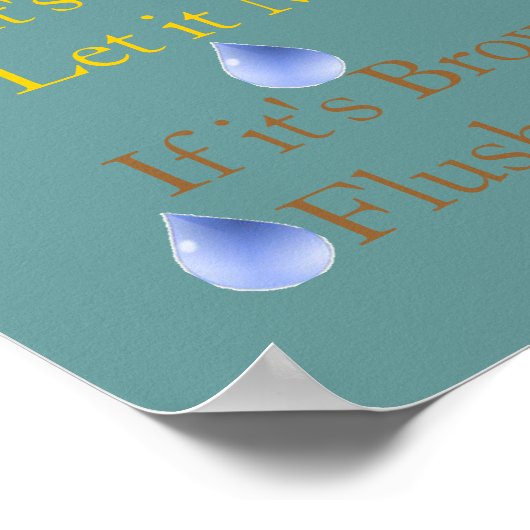 Poster Conserver l'eau (Coin)